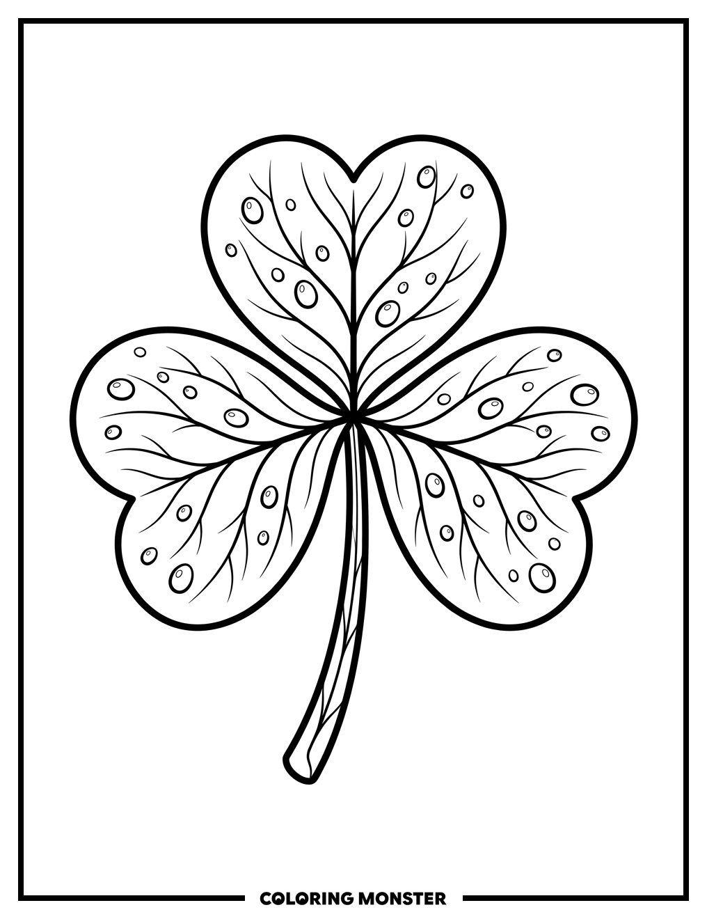 Shamrock with Water Droplets
