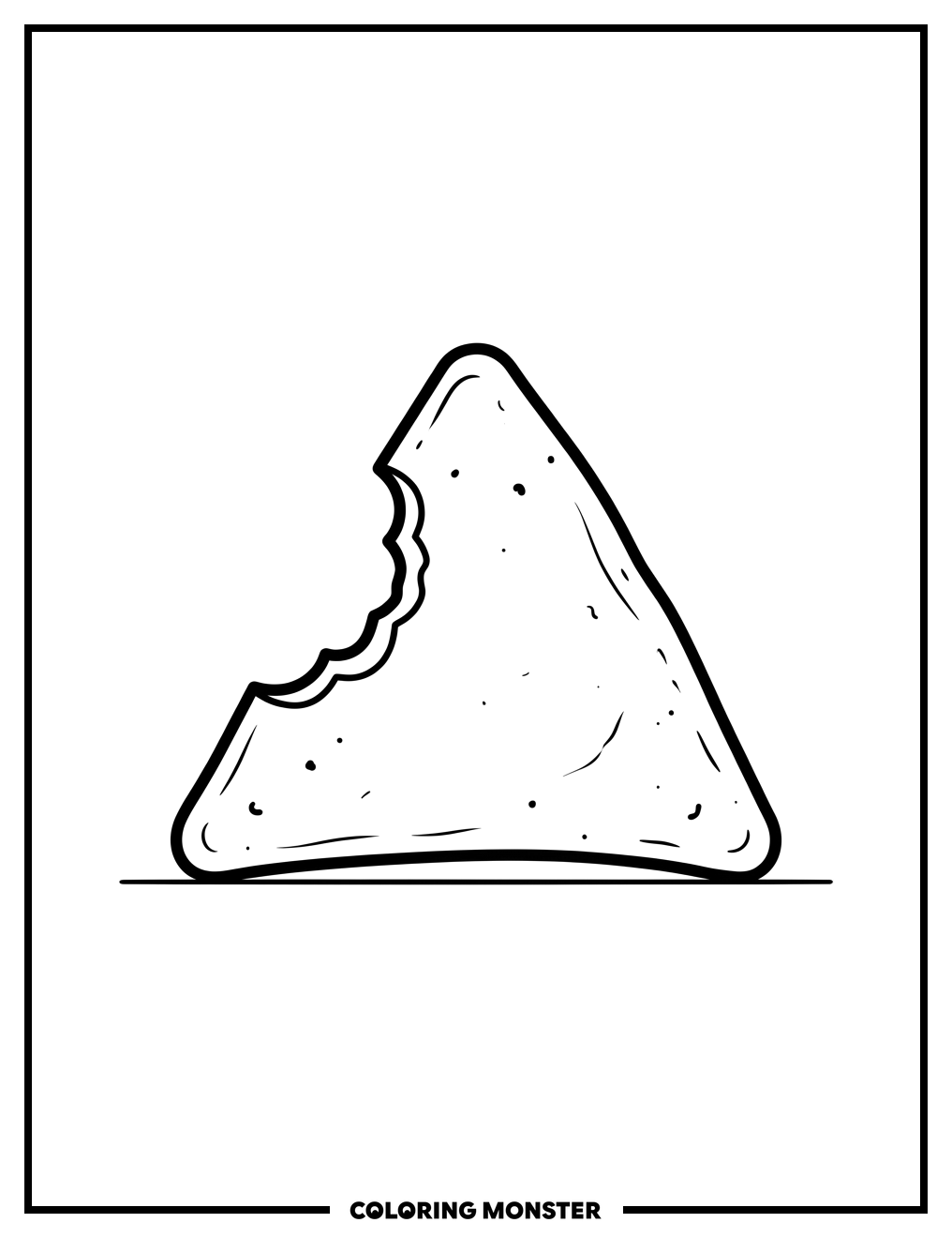 Single Tortilla Chip Coloring Page