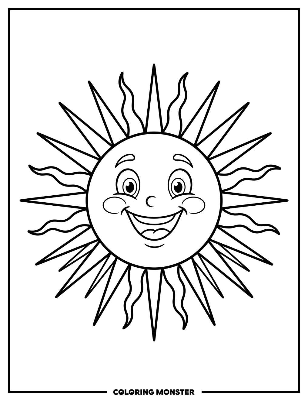 Smiling Cartoon Sun