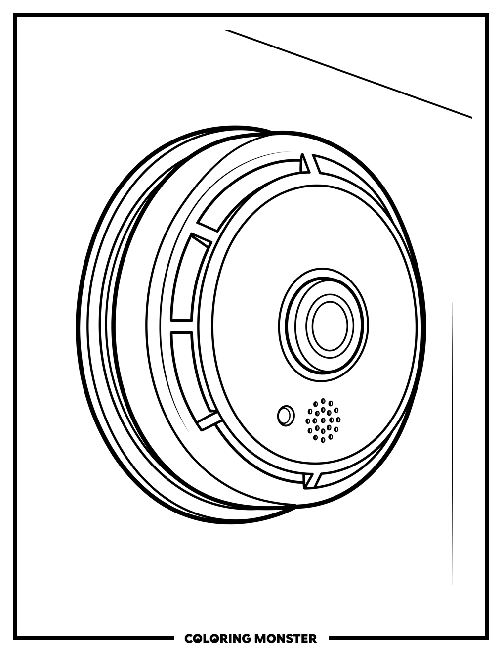 Smoke Detector on Wall Coloring Page