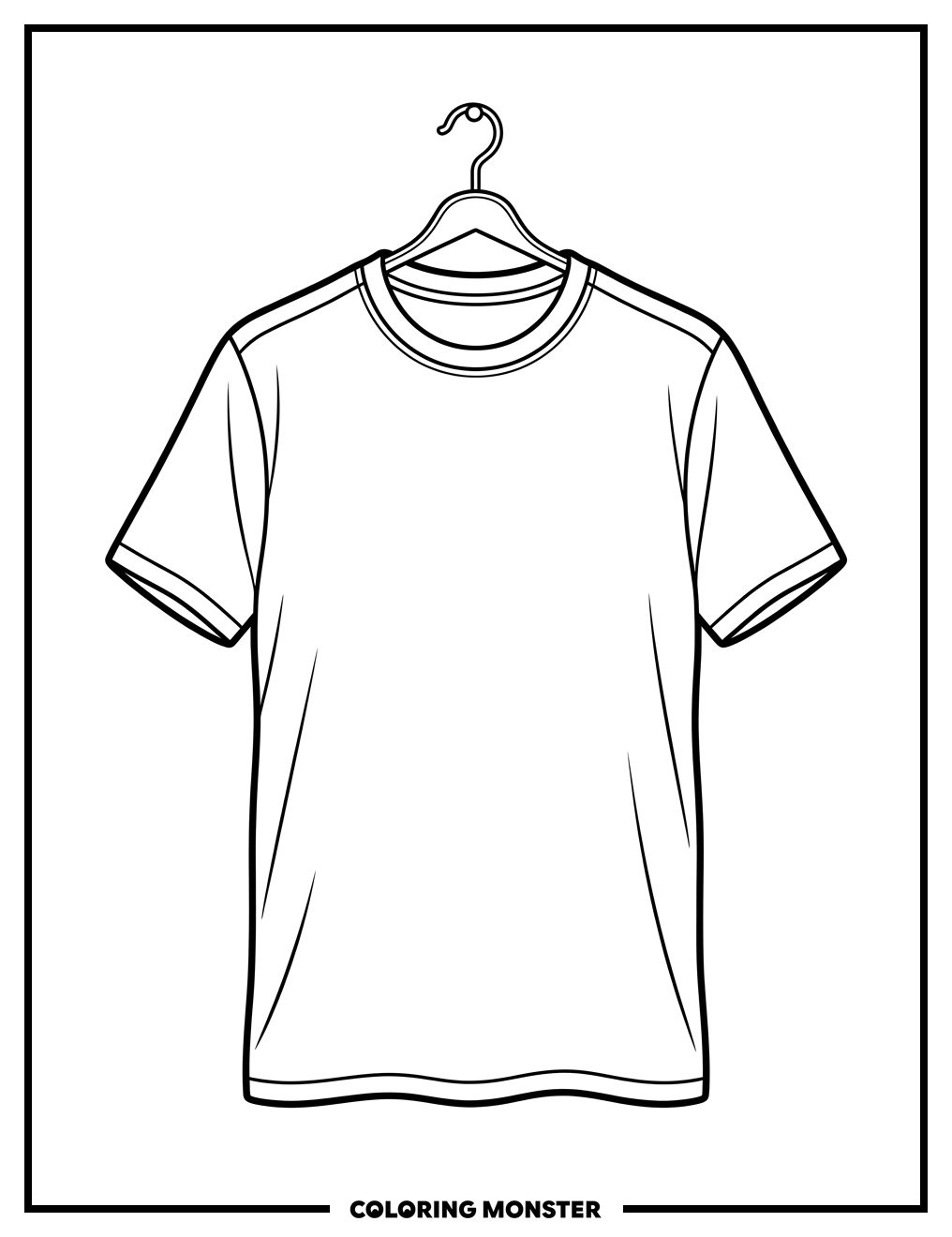 Soccer Jersey on Hanger Coloring Page