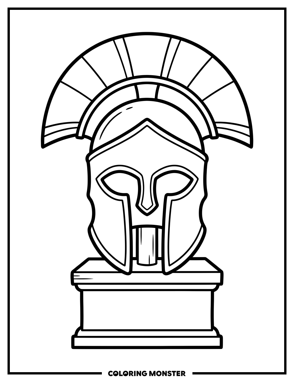 Spartan Helmet Coloring Page