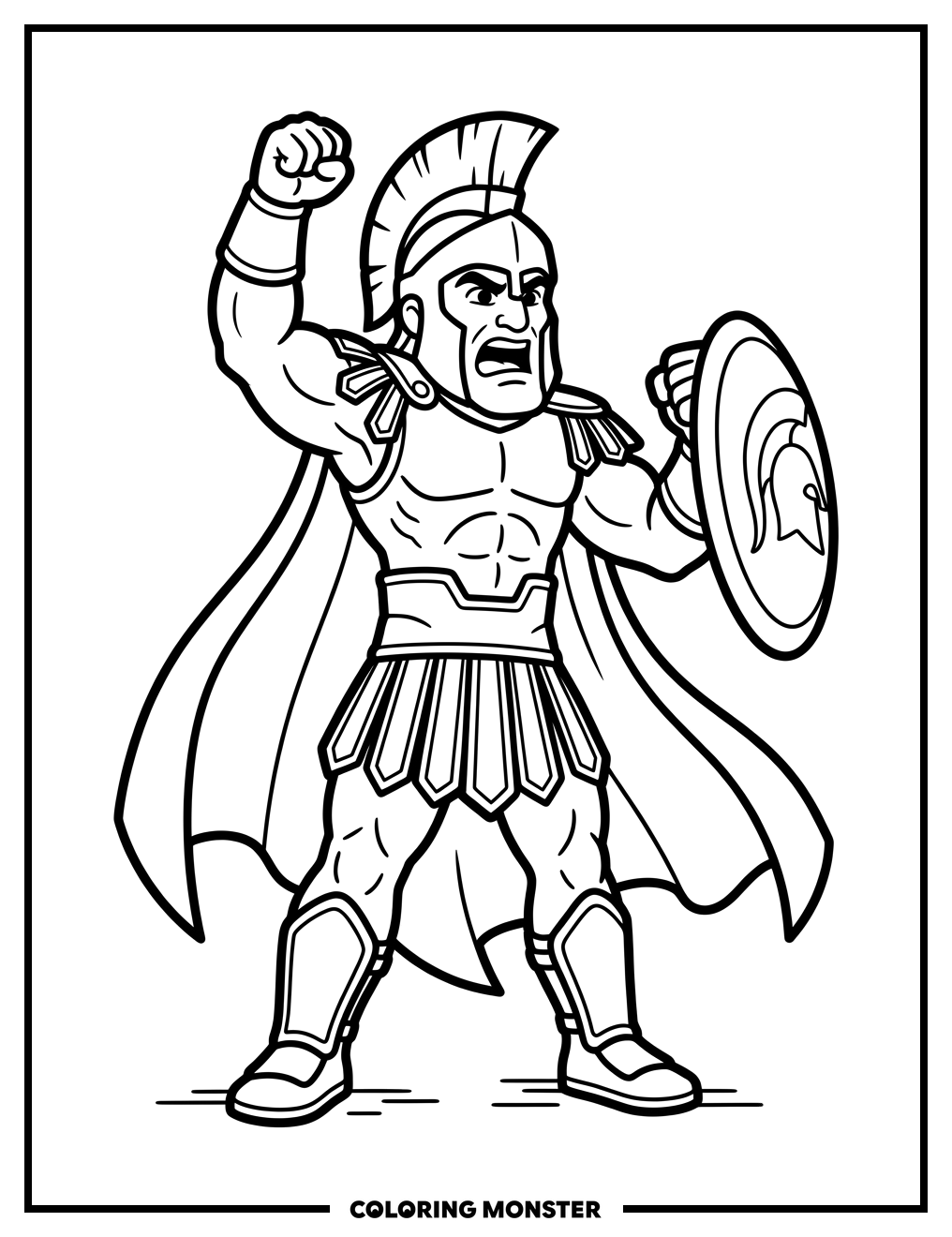 Sparty Cheering On Game Day Coloring Page