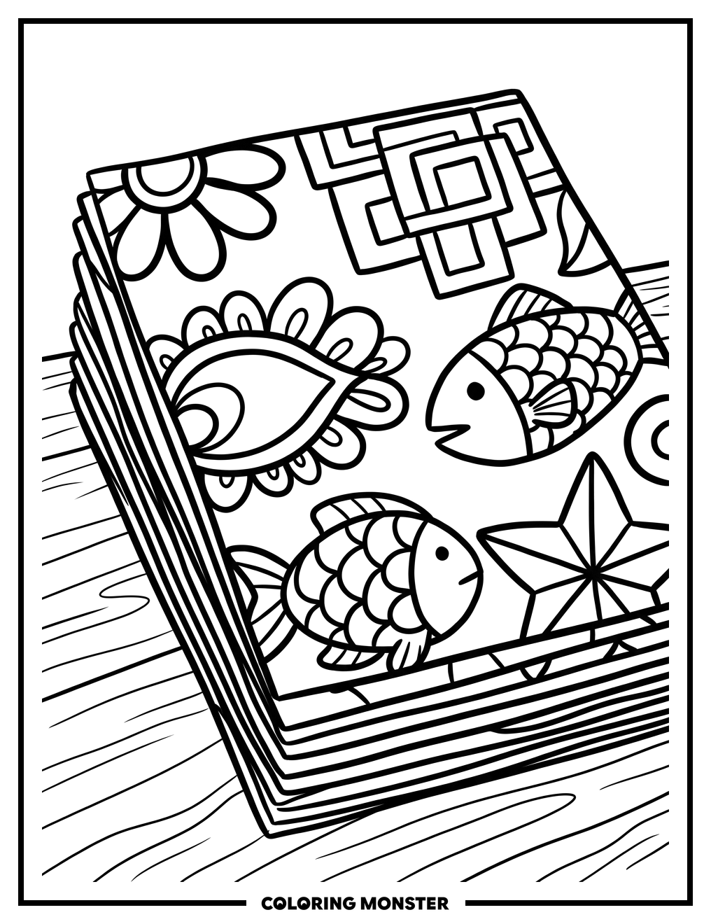 Stack Of Coloring Pages Coloring Page