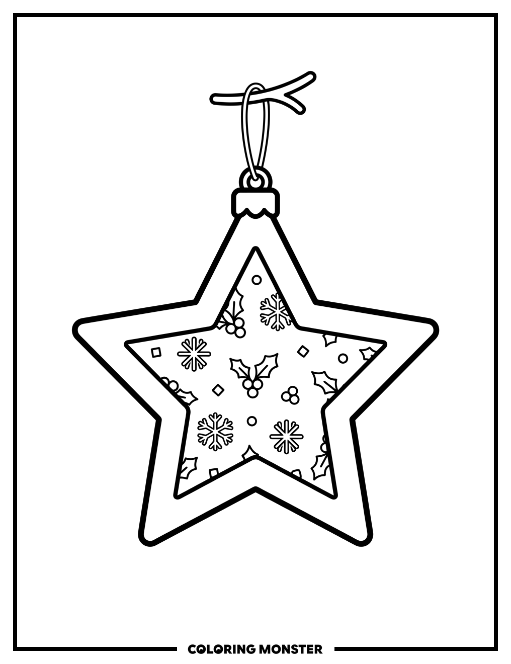 Star Ornament Coloring Page
