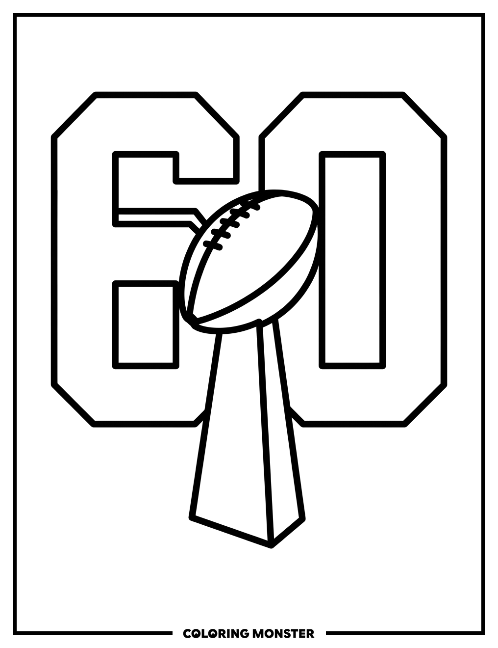 Super Bowl LX Logo Coloring Page