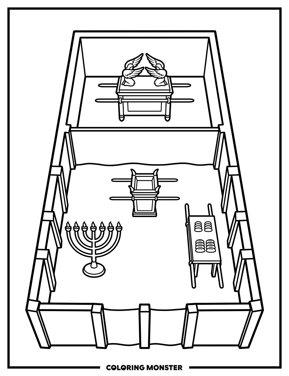 Tabernacle Interior Floor Plan Coloring Page