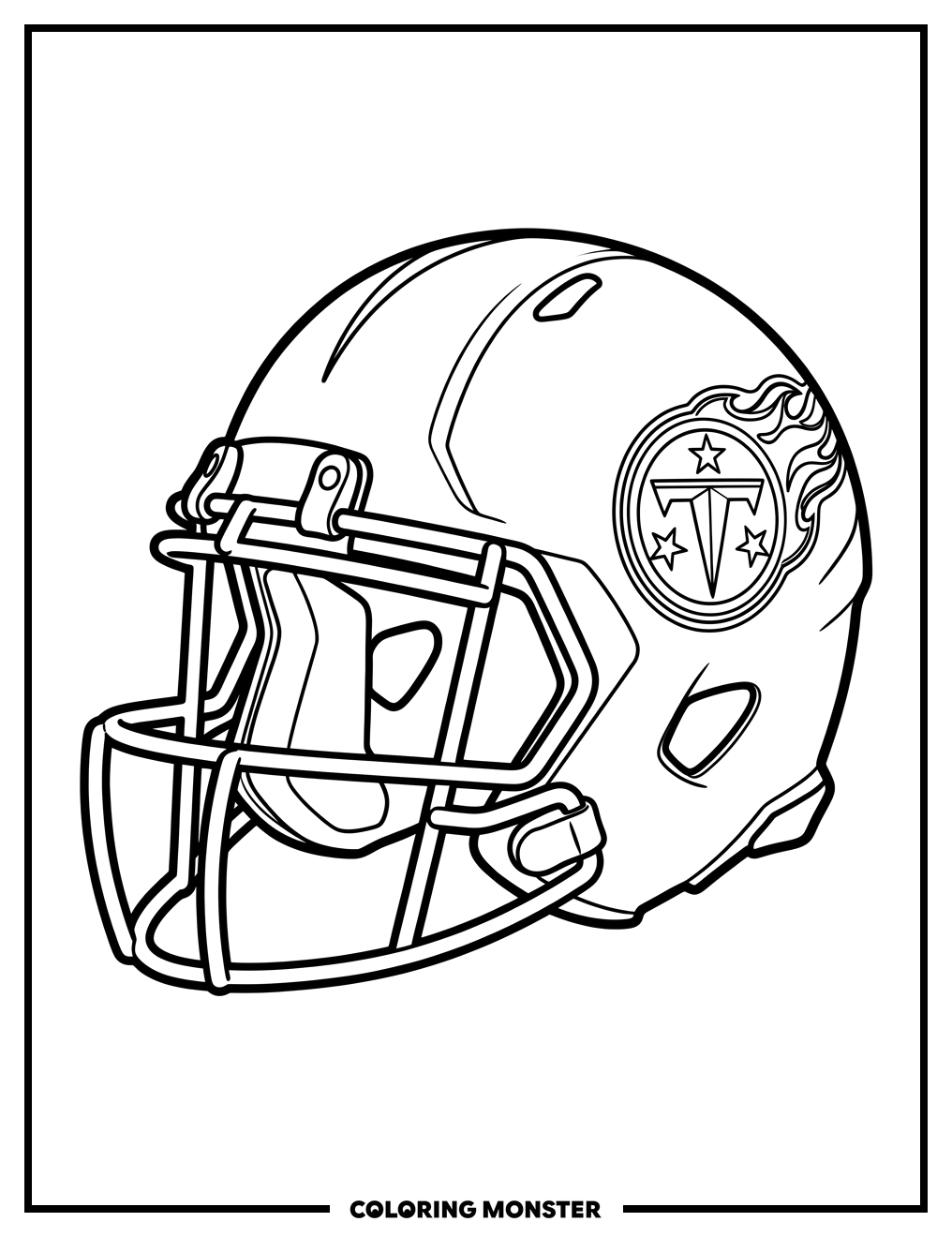 Tennessee Titans Football Helmet Coloring Page