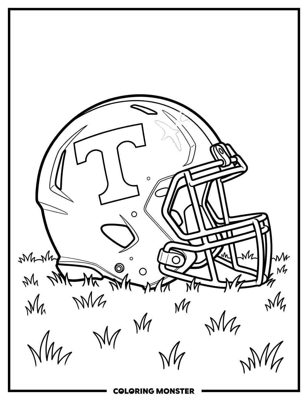 Tennessee Volunteers Football Helmet Coloring Page