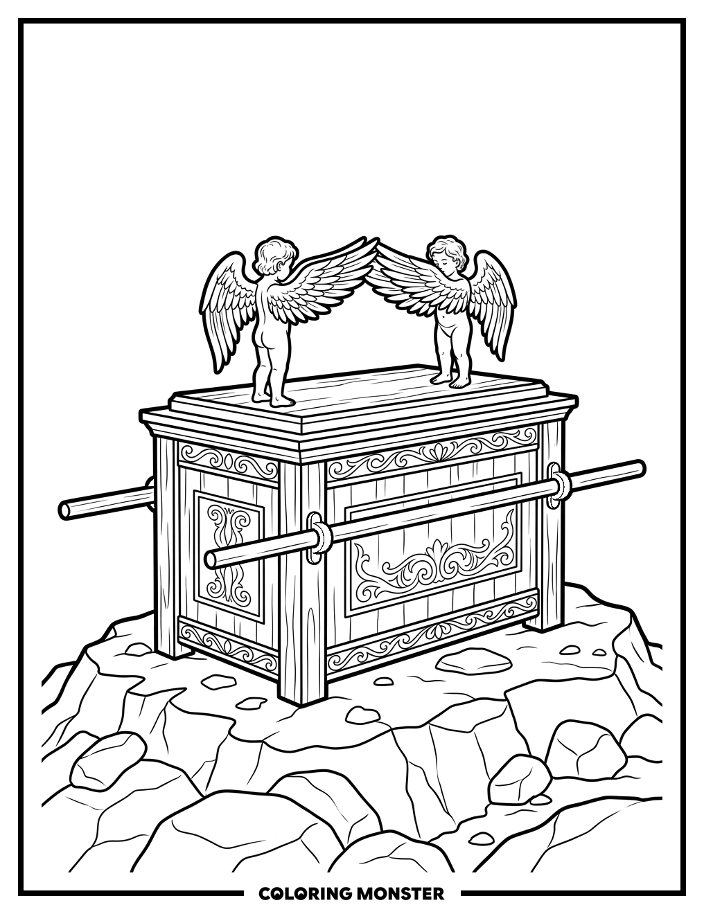 The Ark of the Covenant Coloring Page