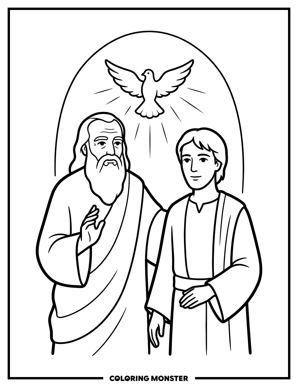 The Holy Trinity Coloring Page