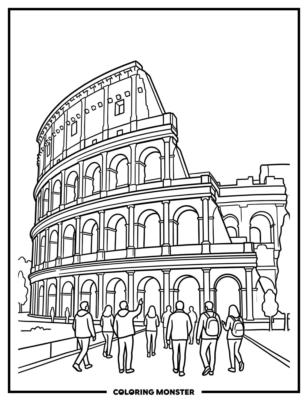 The Roman Colosseum Coloring Page
