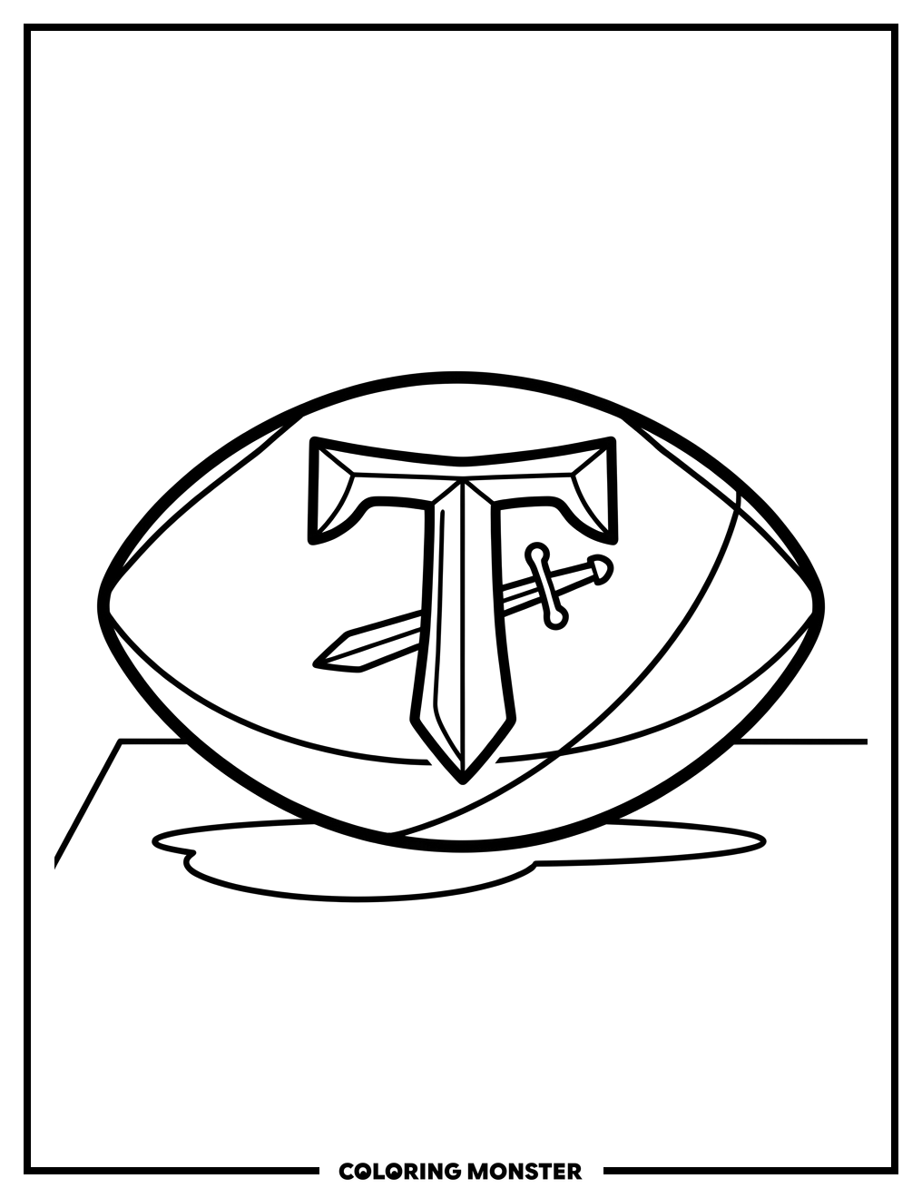 Titans Football Logo Coloring Page