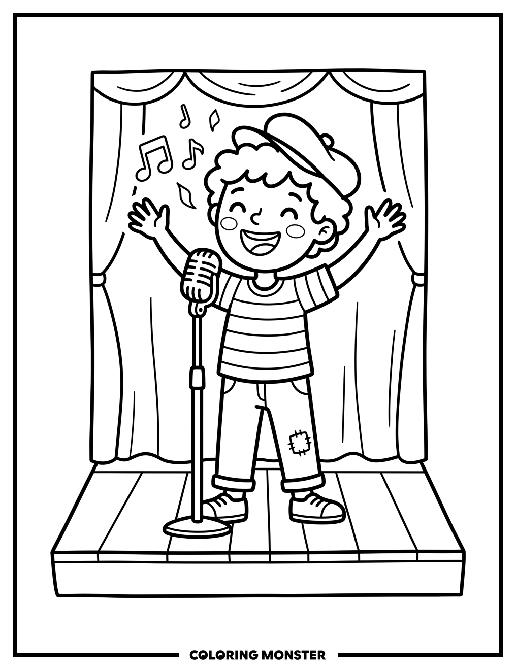 Trallalero Trallallà Sings Coloring Page