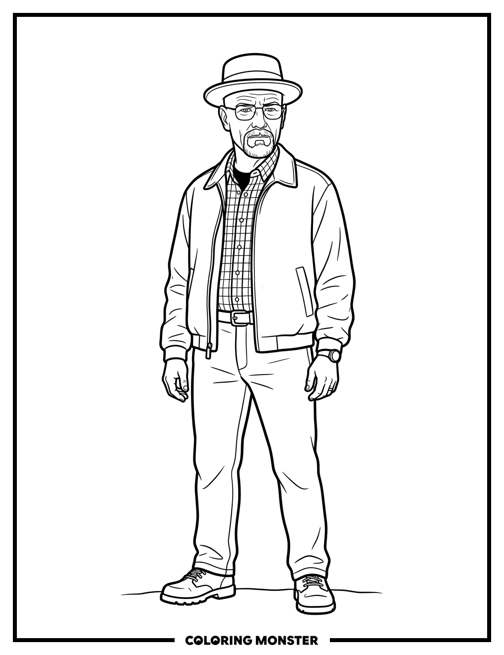 Walter White from Breaking Bad Coloring Page
