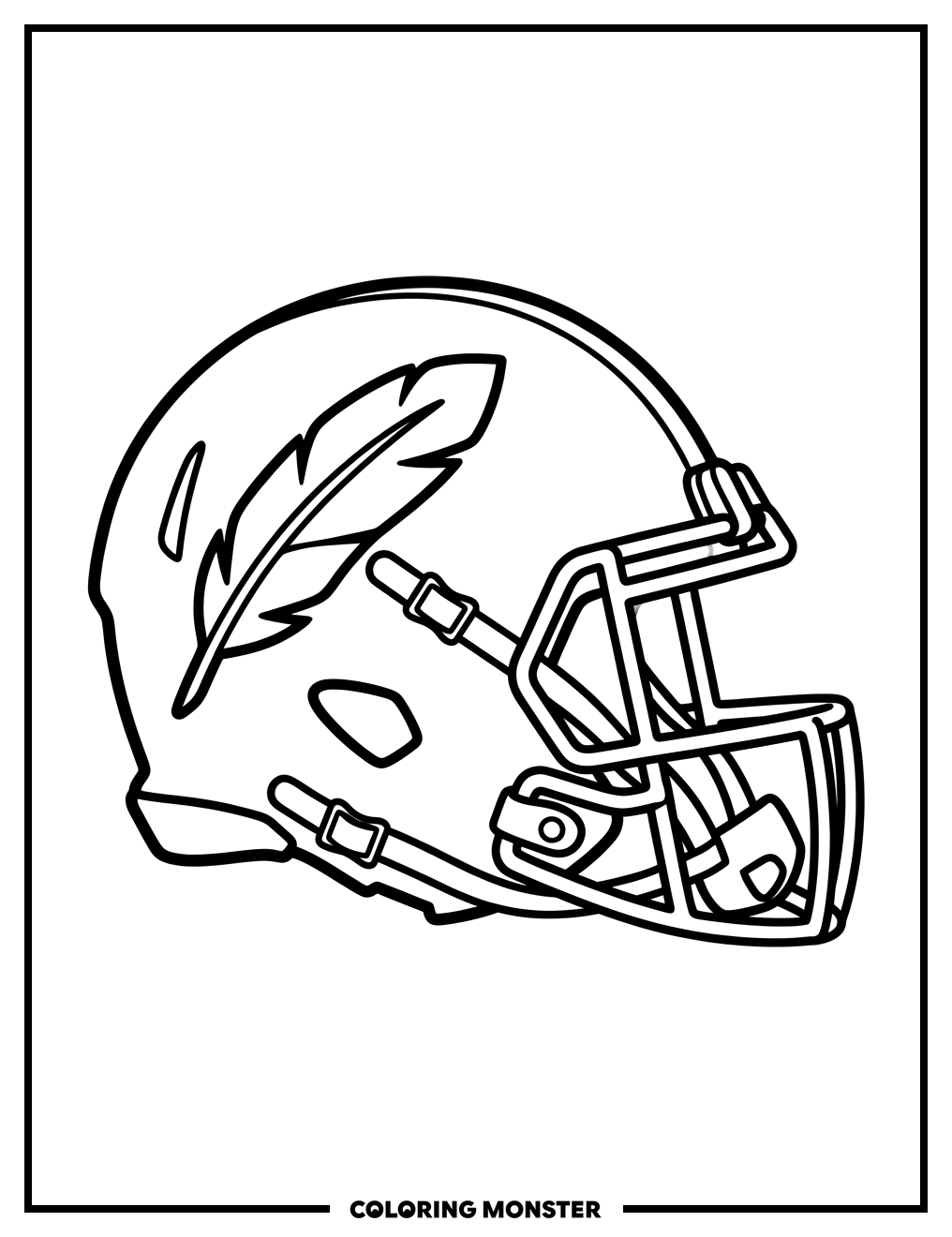 Washington Commanders Football Helmet Coloring Page
