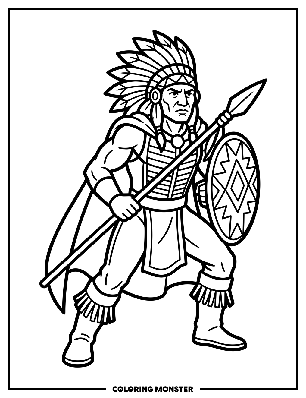 Washington Commanders Mascot Coloring Page