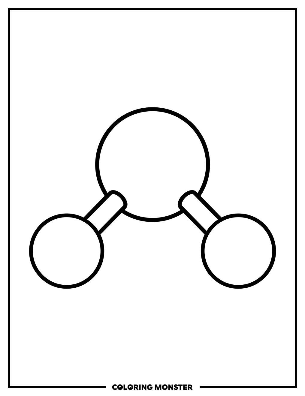 Water Molecule Diagram Coloring Page