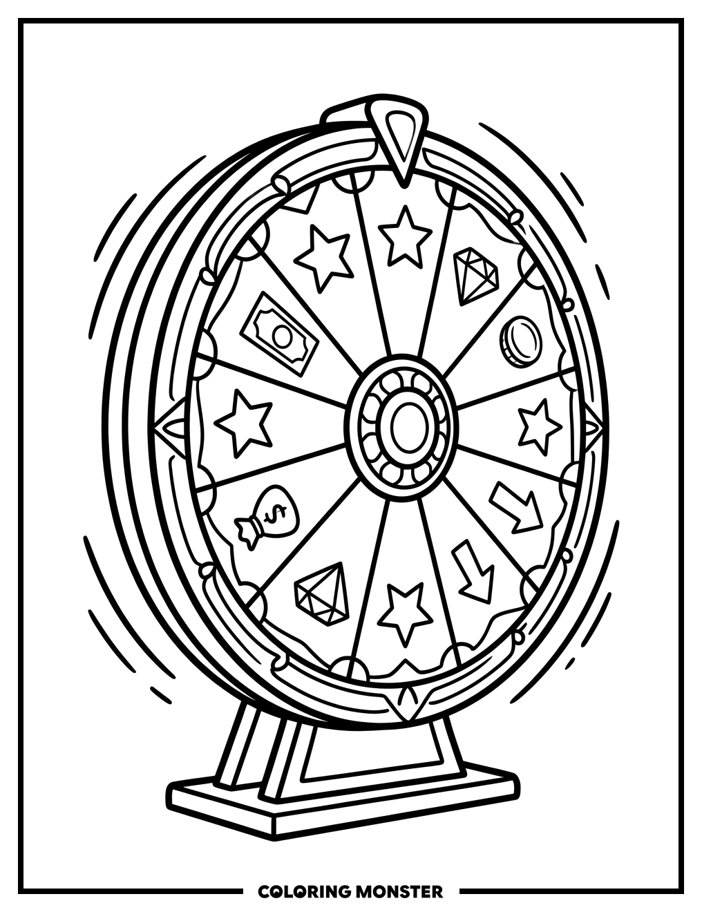 Wheel Of Fortune Coloring Page