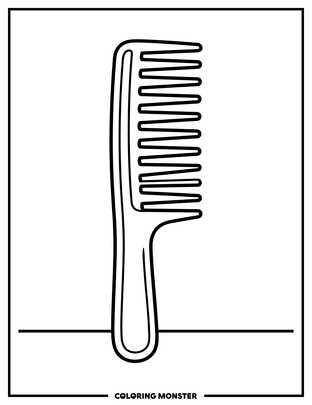Wide-Toothed Comb Coloring Page