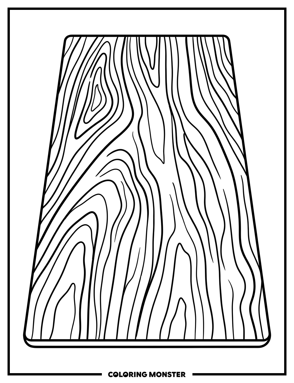 Wood Grain Texture Coloring Page