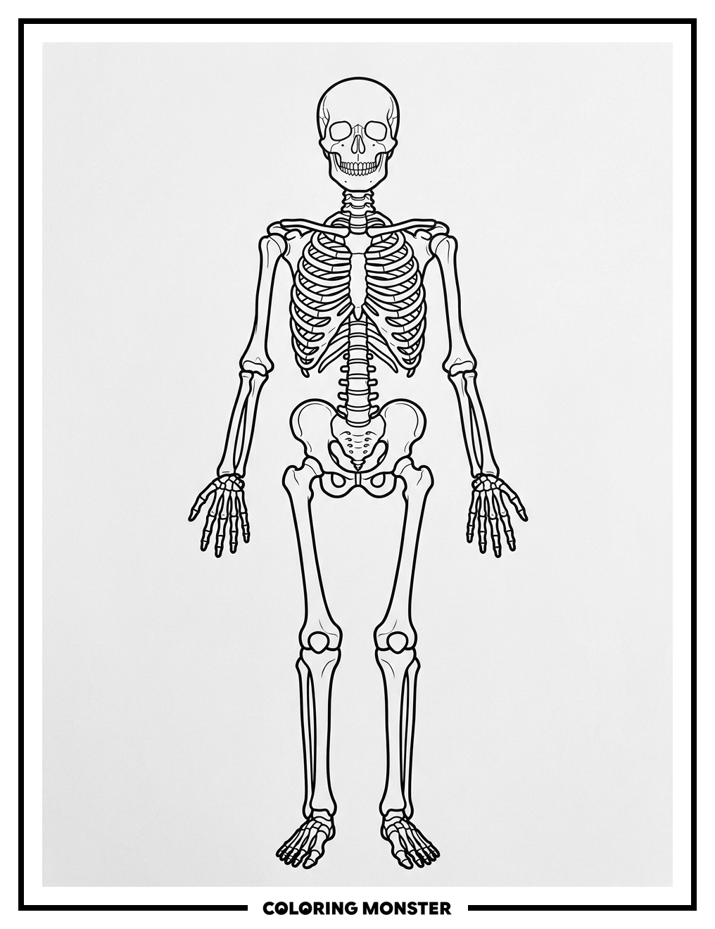X-Ray Skeleton Coloring Page