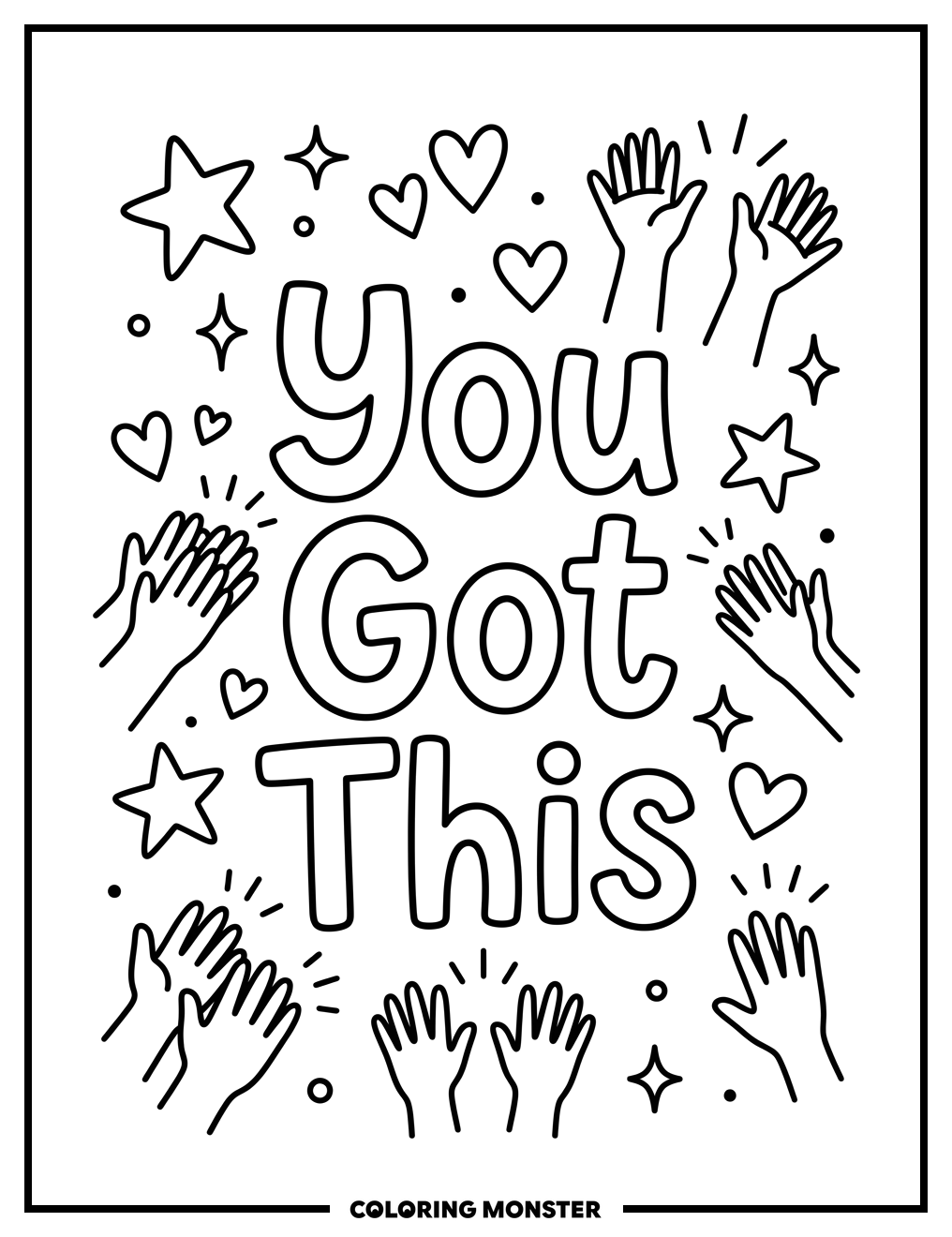 You Got This Motivational Scene Coloring Page