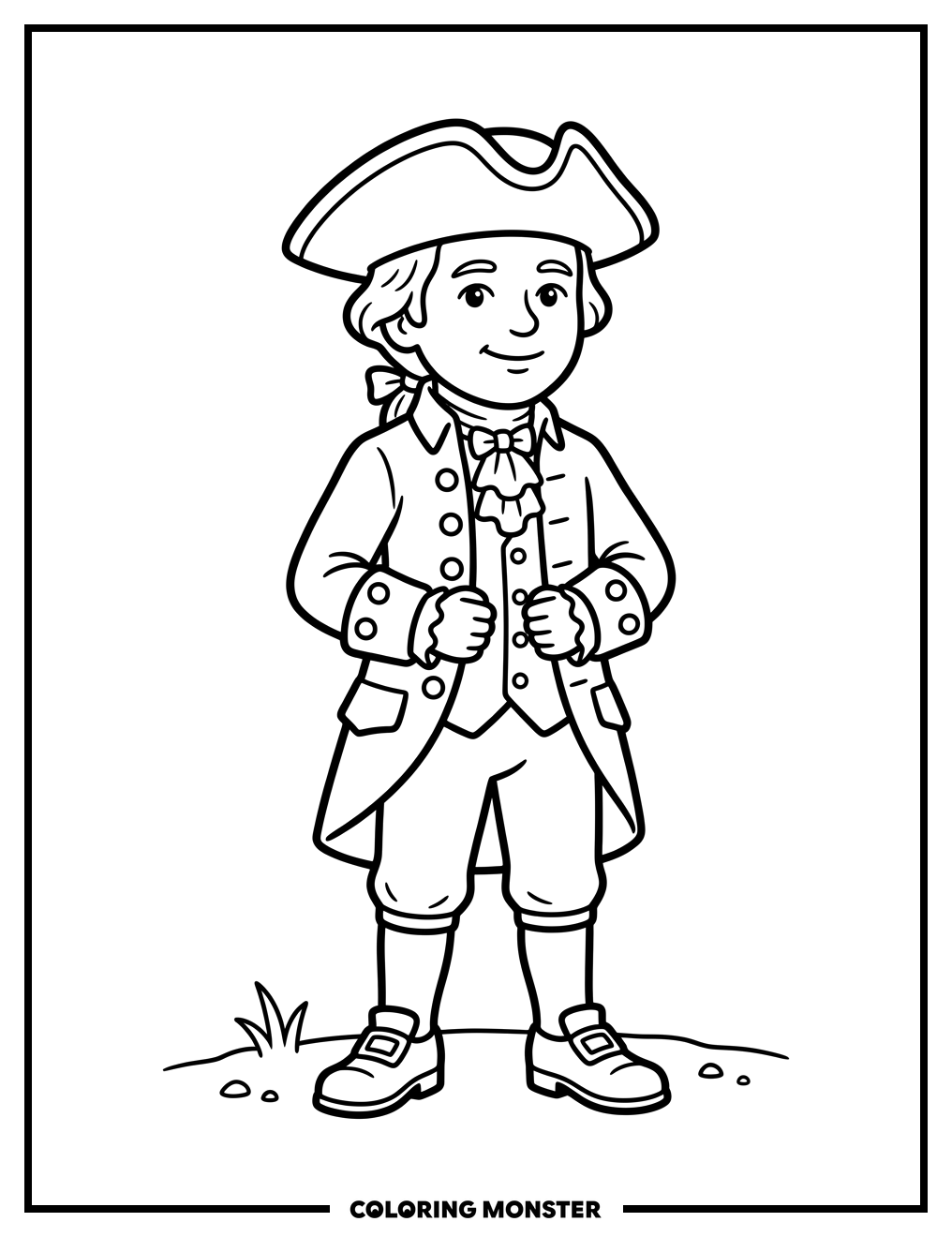 Young George Washington Coloring Page