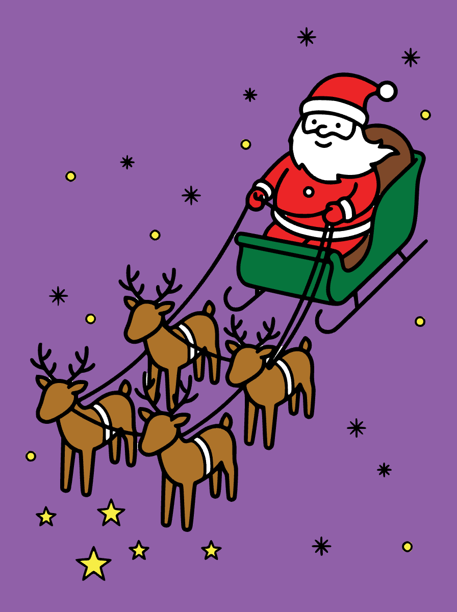 Santa's Sleigh Ride colored by @kanejamison