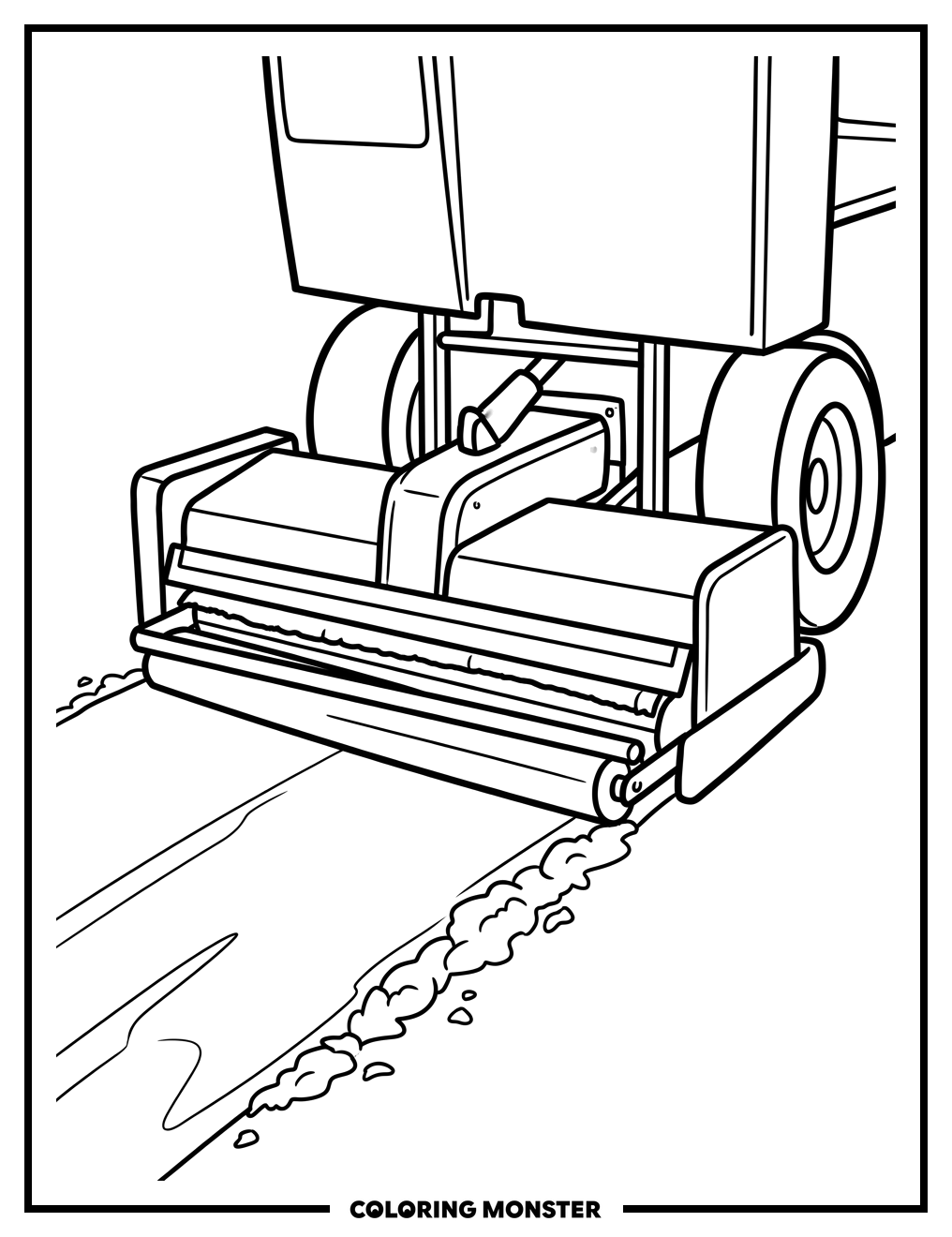 Zamboni Ice Resurfacer Coloring Page